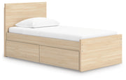 Onita Twin Panel Platform Bed with 1 Side Storage