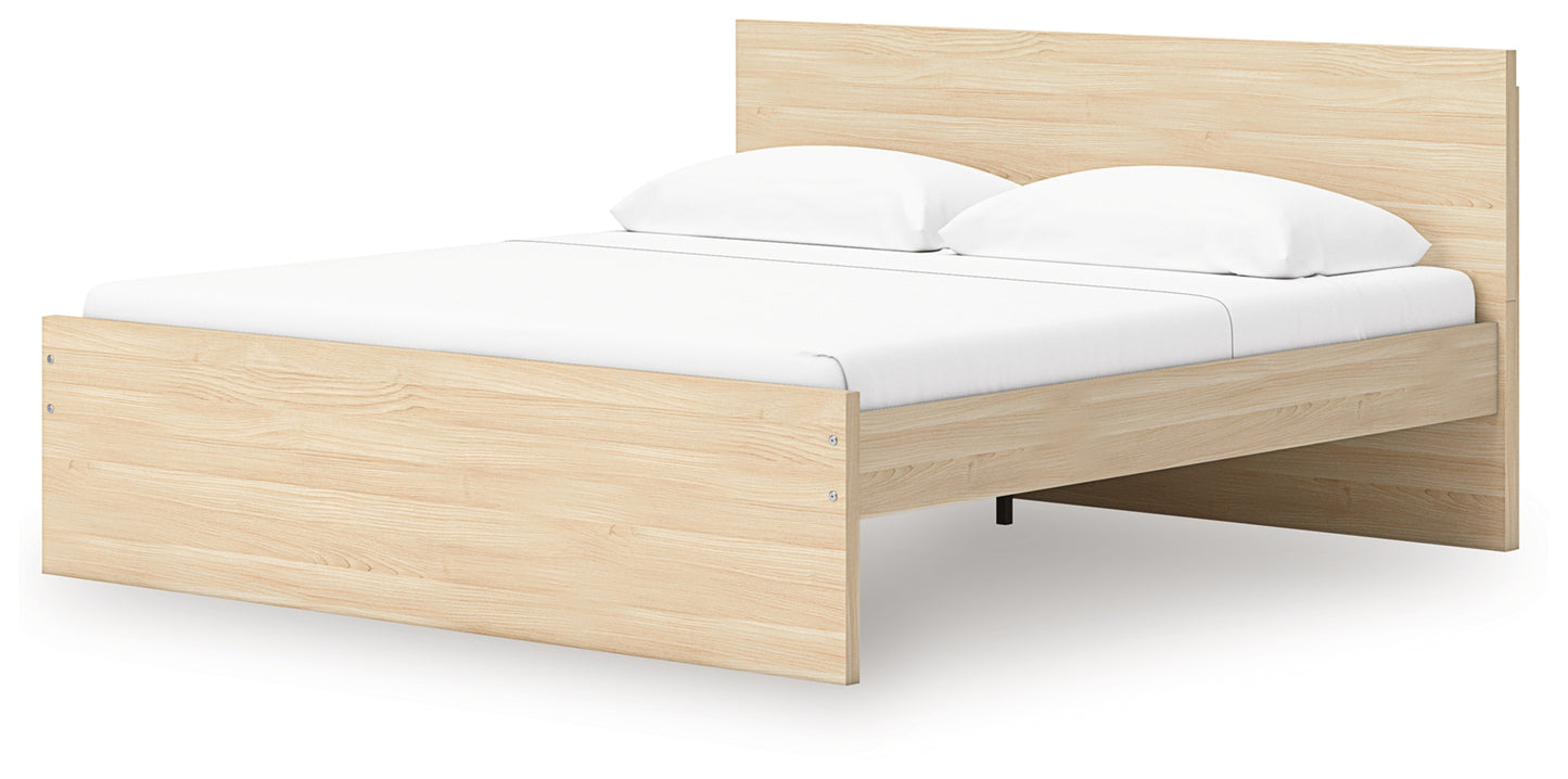 Onita King Panel Platform Bed with 1 Side Storage