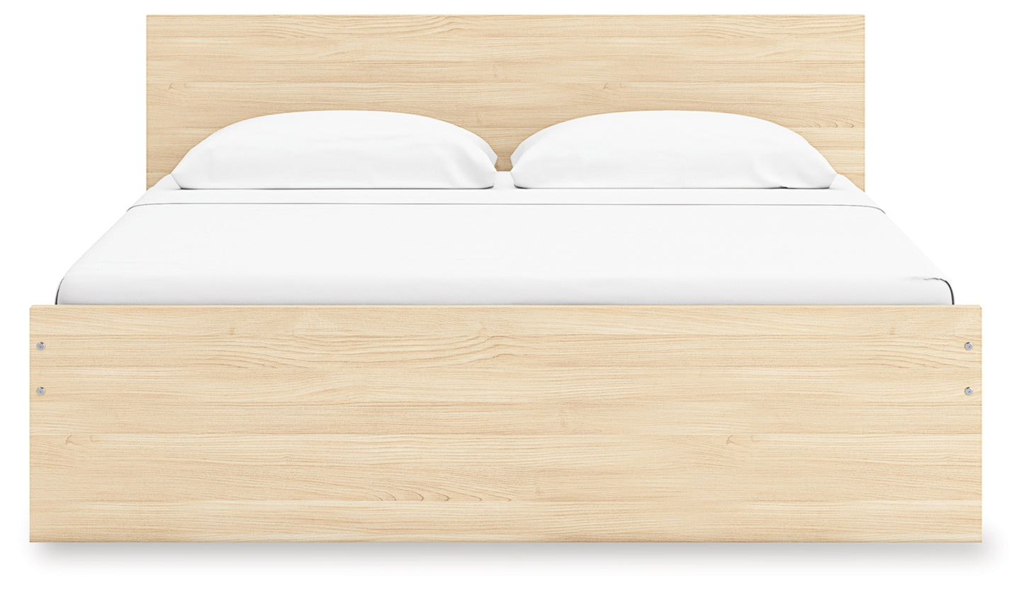 Onita King Panel Platform Bed with 1 Side Storage