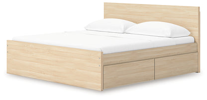 Onita King Panel Platform Bed with 2 Side Storage