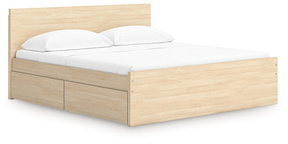Onita King Panel Platform Bed with 2 Side Storage