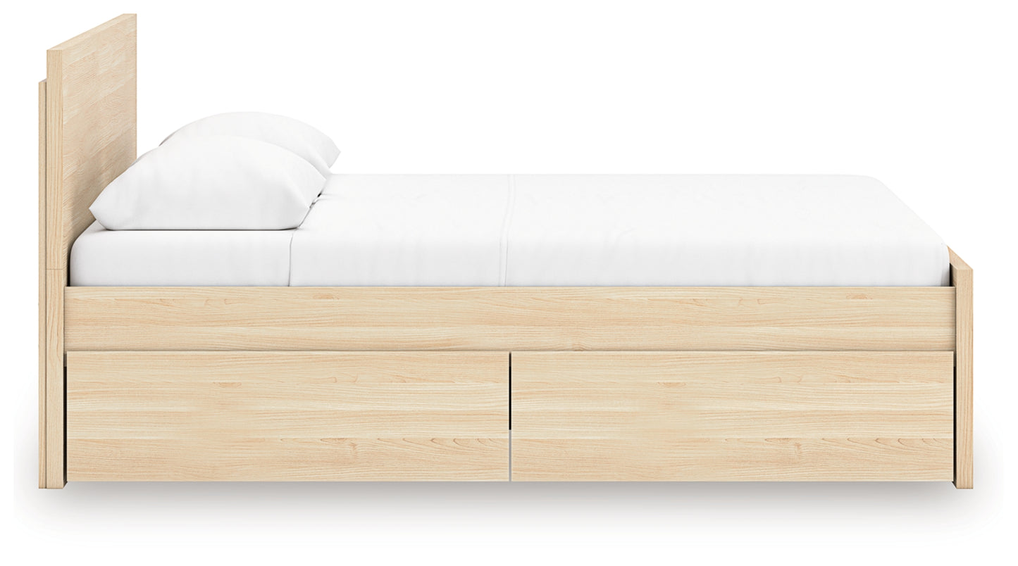 Onita Full Panel Platform Bed with 2 Side Storage