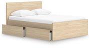Onita Full Panel Platform Bed with 2 Side Storage