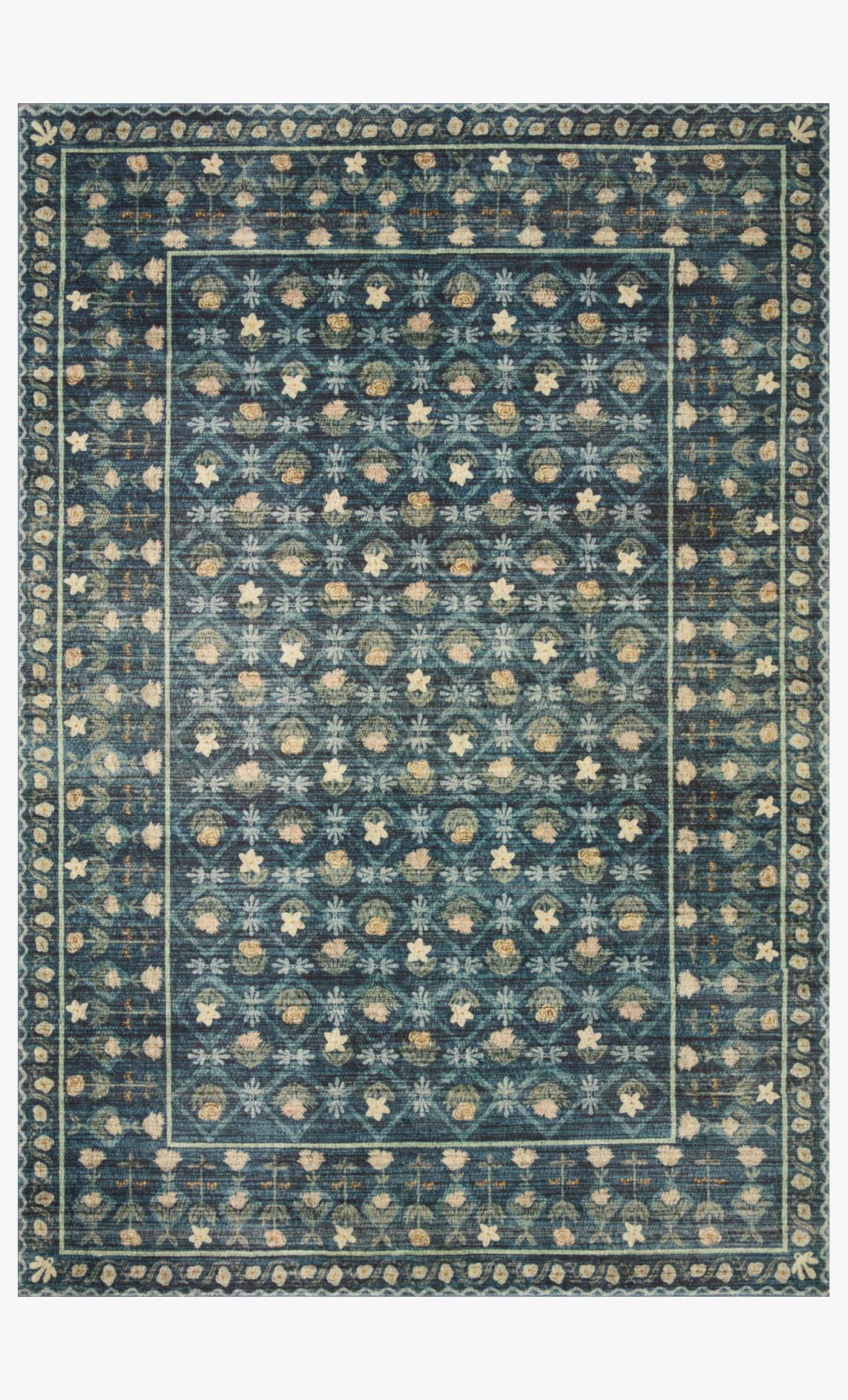 Rifle Paper Co. x Loloi Eden EDE-03 Lattice Indigo