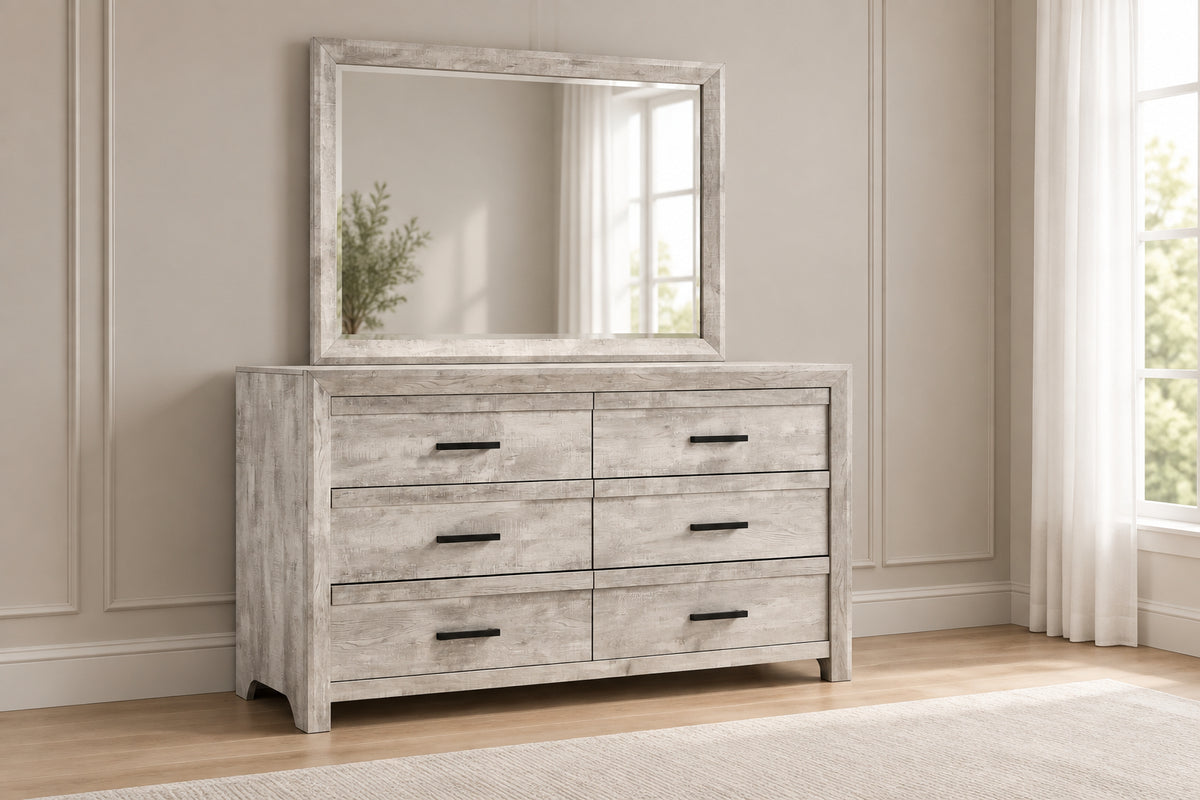 Eleanor White Dresser & Mirror Set