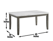 Emily White Marble Dining Table