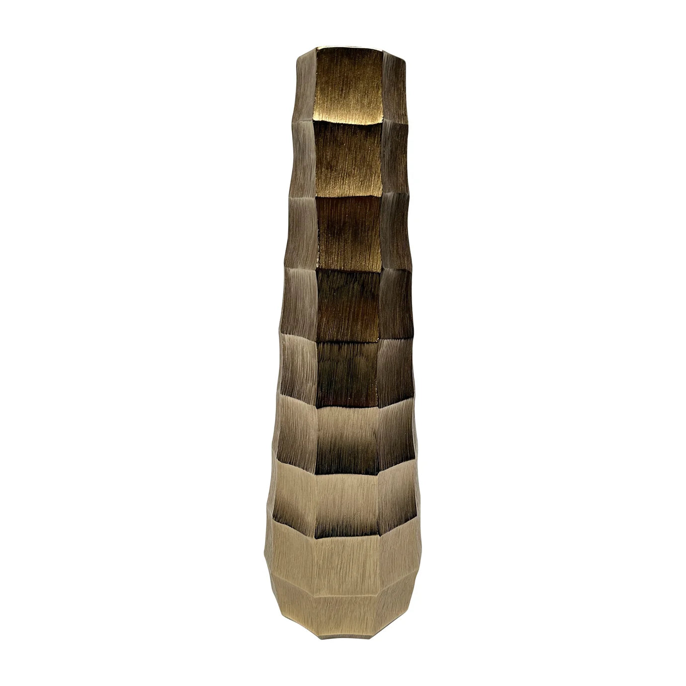 Terini Large Gold Metal Vase 20"(in)