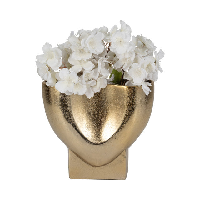 Abyss Arrow Shaped Metal Vase, Gold