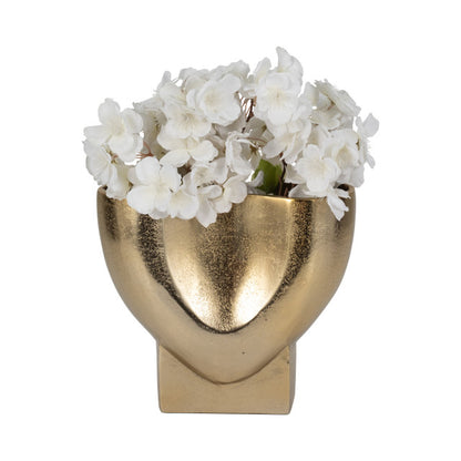 Abyss Arrow Shaped Metal Vase, Gold