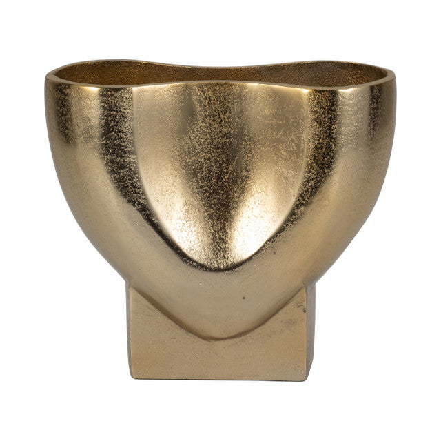 Abyss Arrow Shaped Metal Vase, Gold