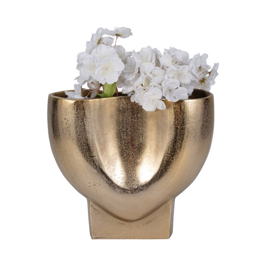 Abyss Arrow Shaped Metal Vase, Gold
