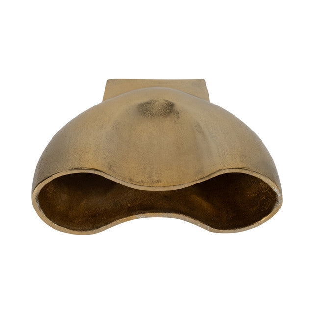 Abyss Arrow Shaped Metal Vase, Gold