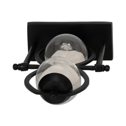 Reloj de arena de metal negro de 11" de alto