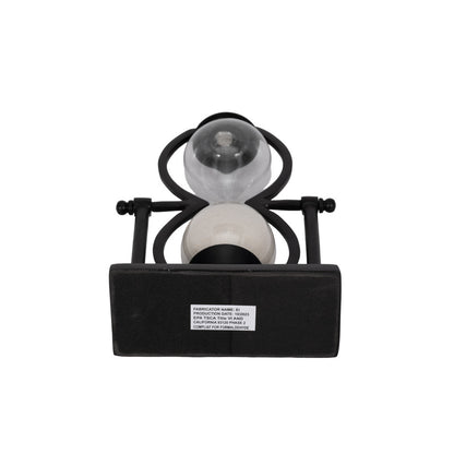 Reloj de arena de metal negro de 11" de alto