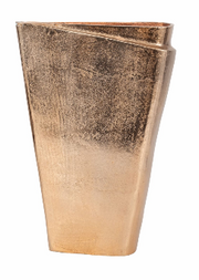 Balee Metal Origami Vase, Champagne 16" (in)