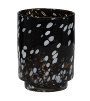 Bakerwood Black Glass Vase 9" (in)