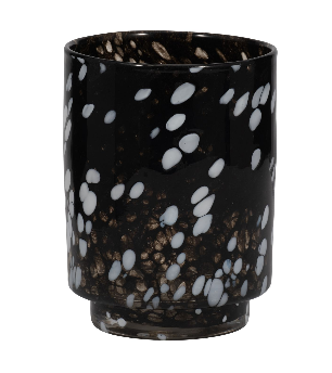 Bakerwood Black Glass Vase 9" (in)