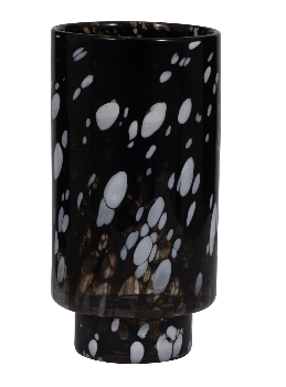 Bakerwood Black Glass Vase 13"(in)