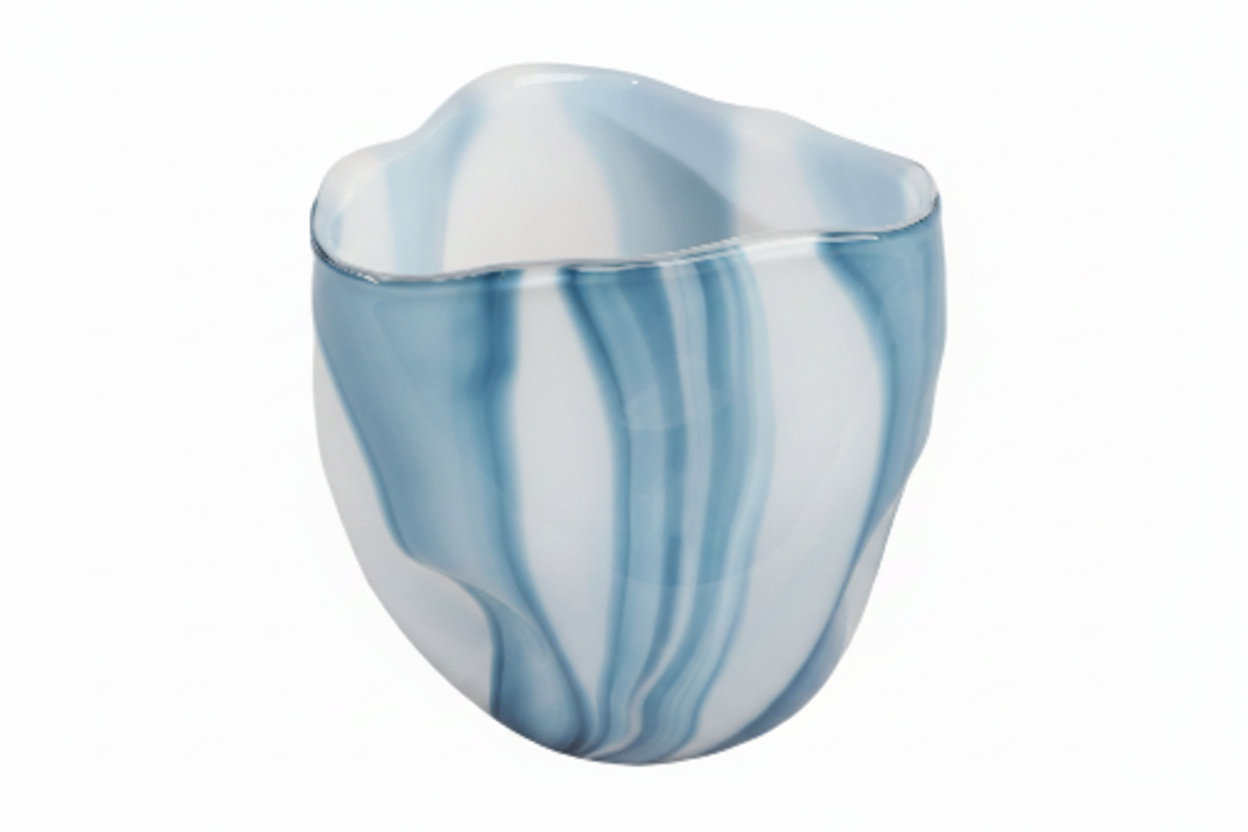 Birchburn Blue Glass Vase 8"(in)