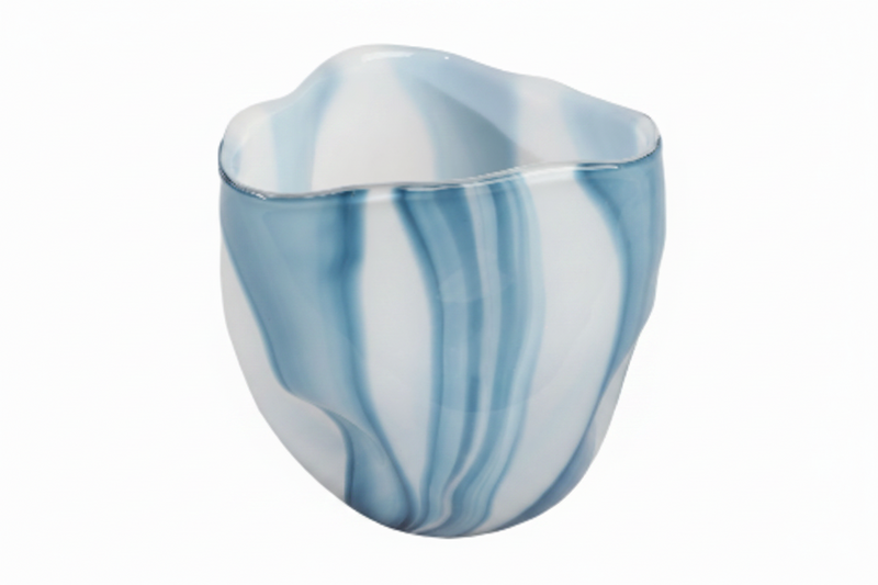 Birchburn Blue Glass Vase 8"(in)