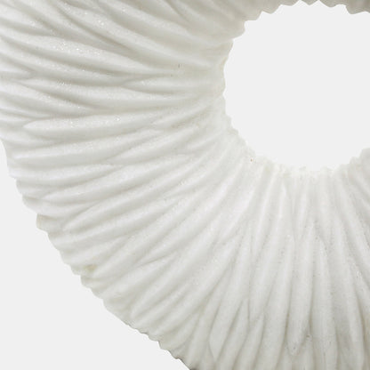 Jarrón de resina de cuarzo Nataly, blanco