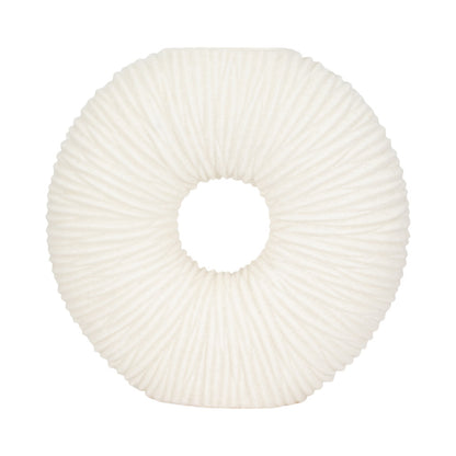 Jarrón de resina de cuarzo Nataly, blanco