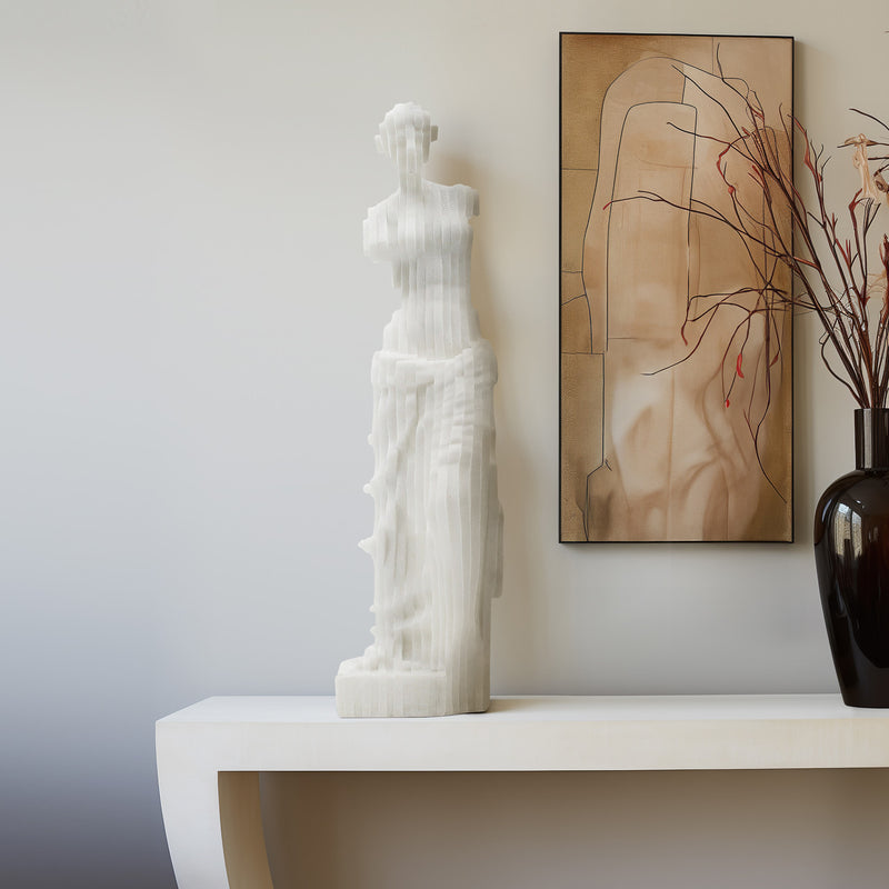 Estatua de suelo de resina de cuarzo de gran tamaño Arden de 25 pulgadas