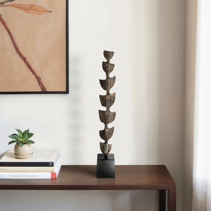 Lámpara de mesa de mármol Odina de 27 pulgadas, color negro y blanco