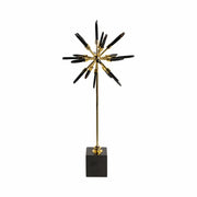 Darra Large Black Stone Starburst Statuary 21" (In)