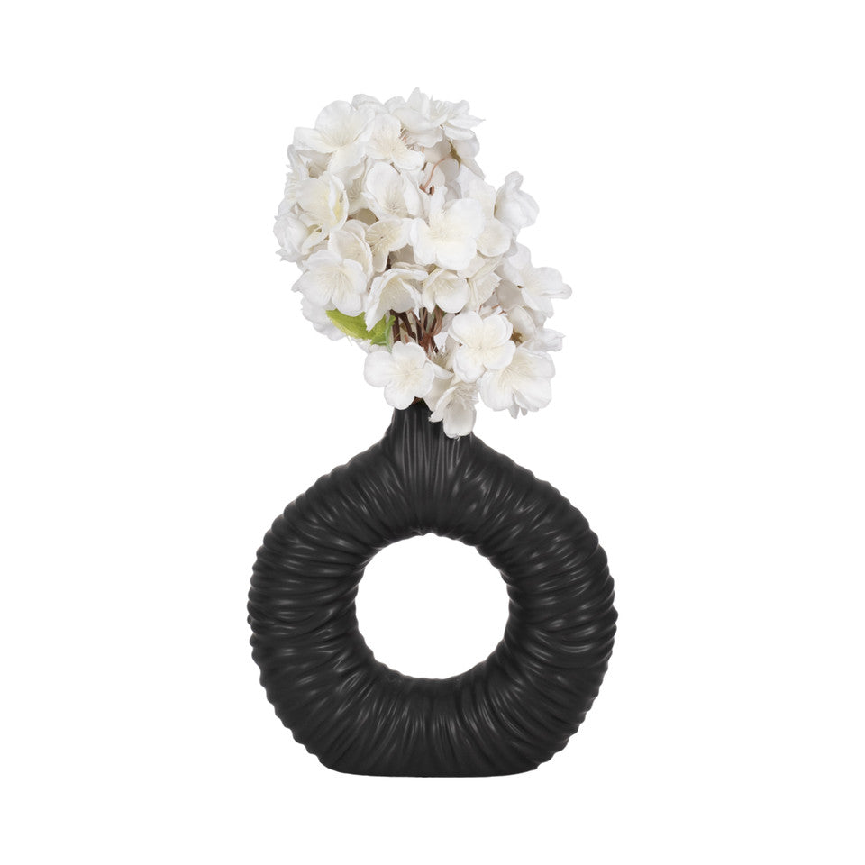 Lámpara de mesa de mármol Odina de 27 pulgadas, color negro y blanco