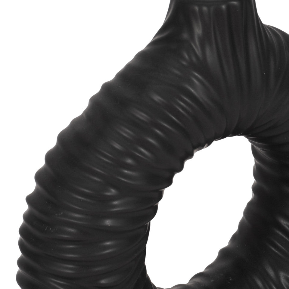 9" Embry Small Black Vase