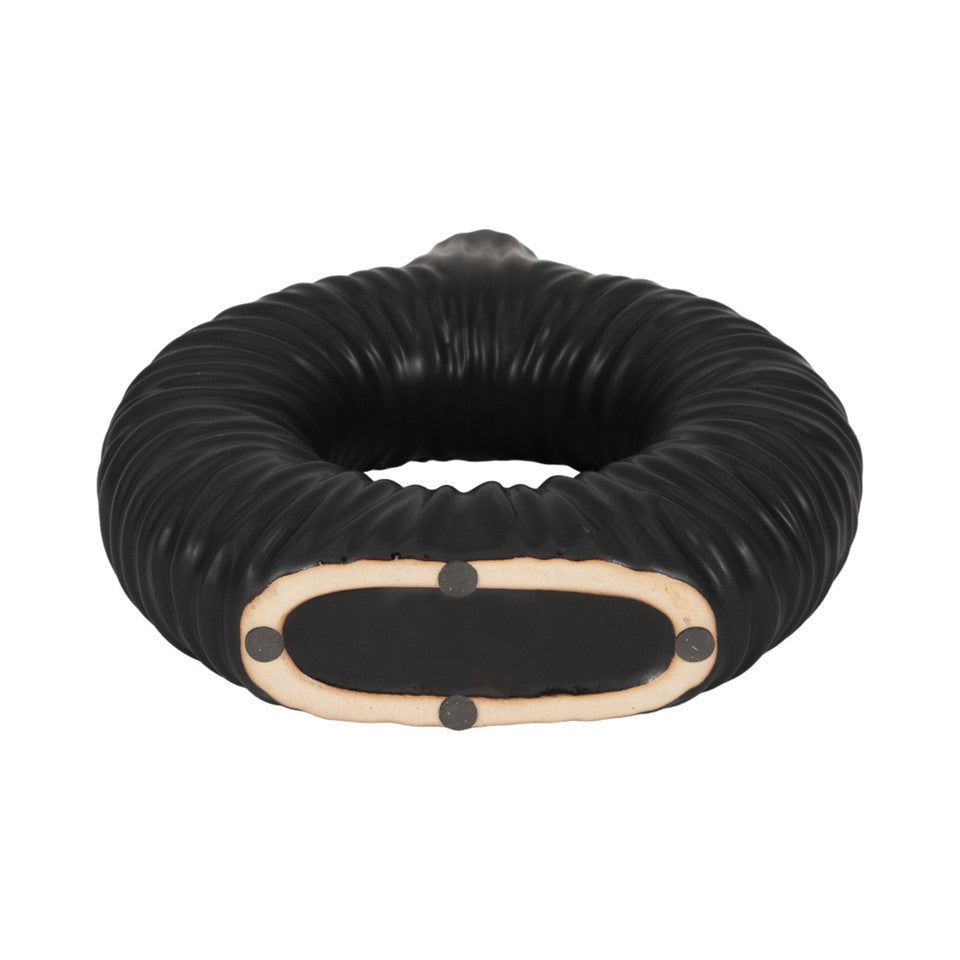 9" Embry Small Black Vase