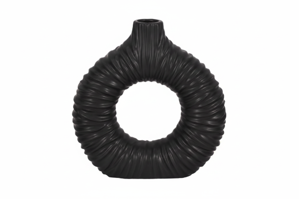 Cantongate Black Vase 12"(in)