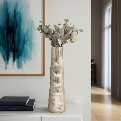 23" Sitka Medium Gold Metal Vase