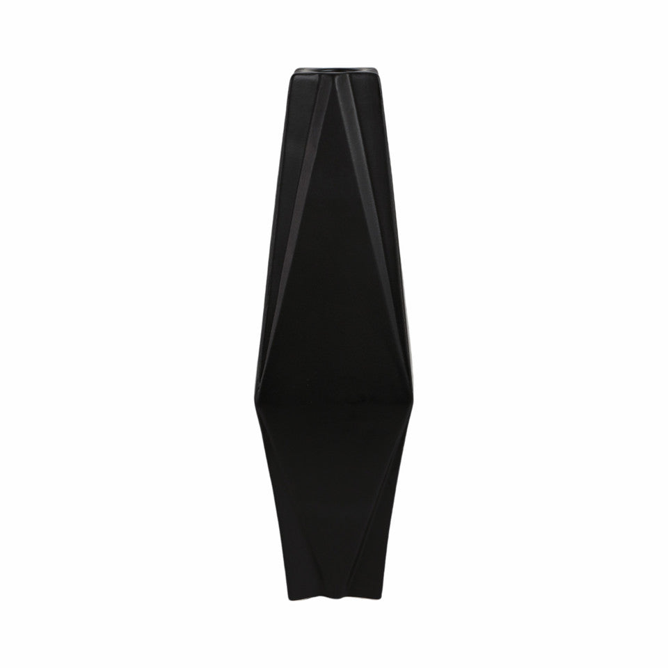 21" Bonney Small Black Cer Vase