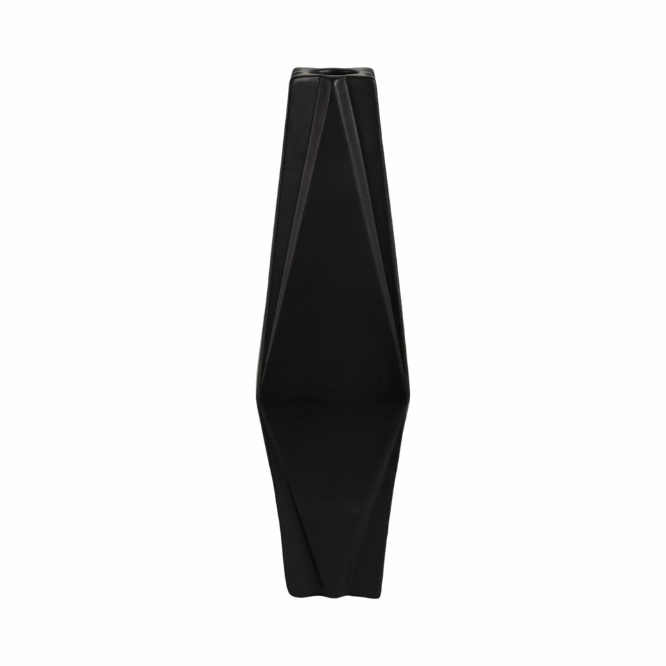 21" Bonney Small Black Cer Vase