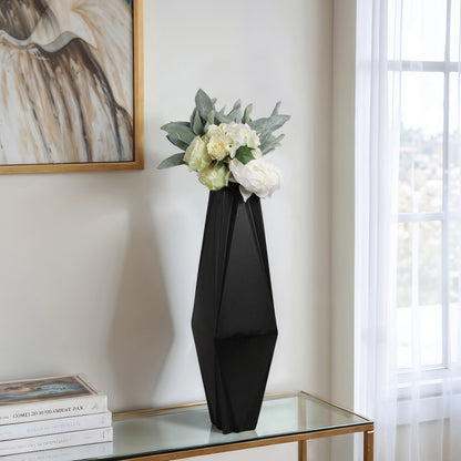 26" Bonney Medium Black Cer Vase