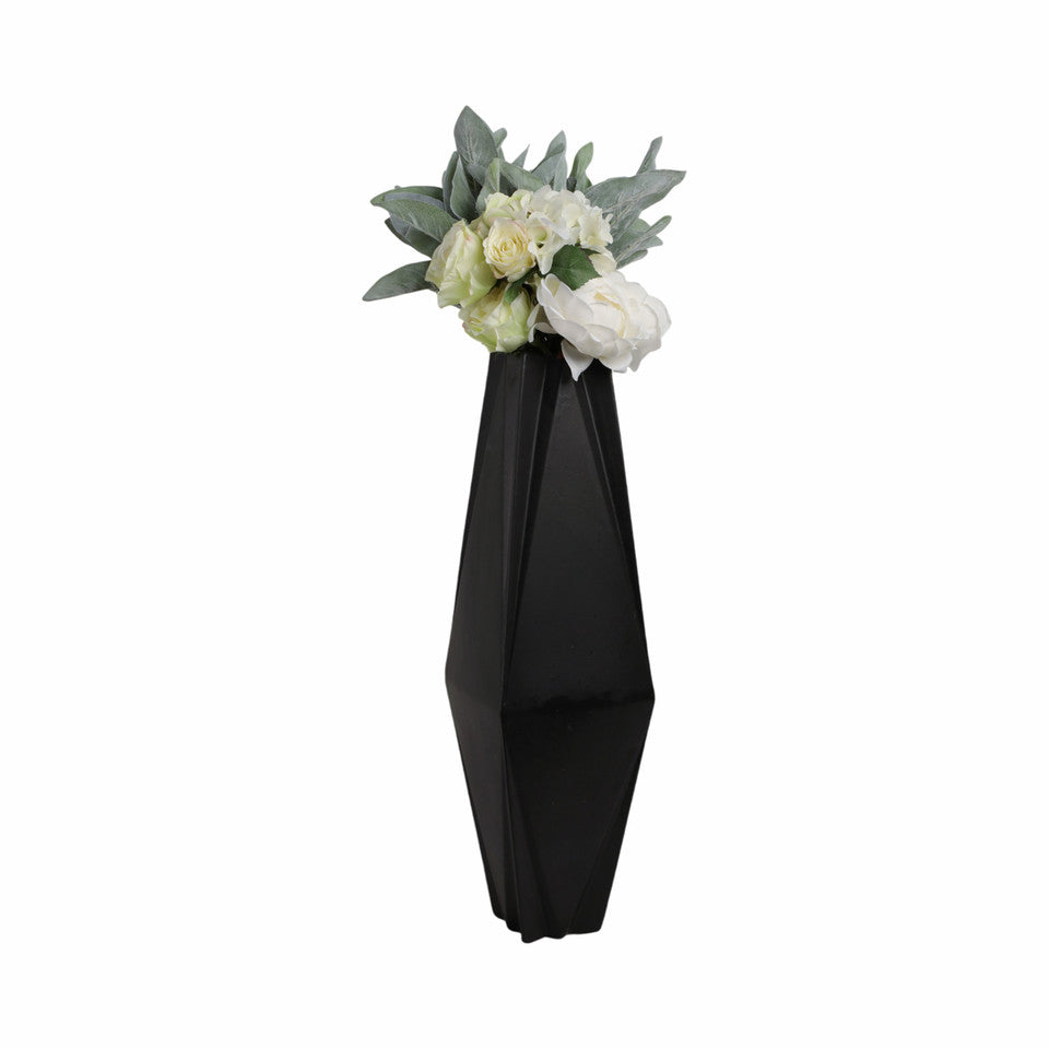 26" Bonney Medium Black Cer Vase