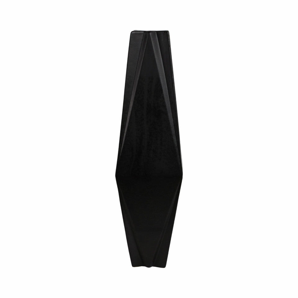 26" Bonney Medium Black Cer Vase