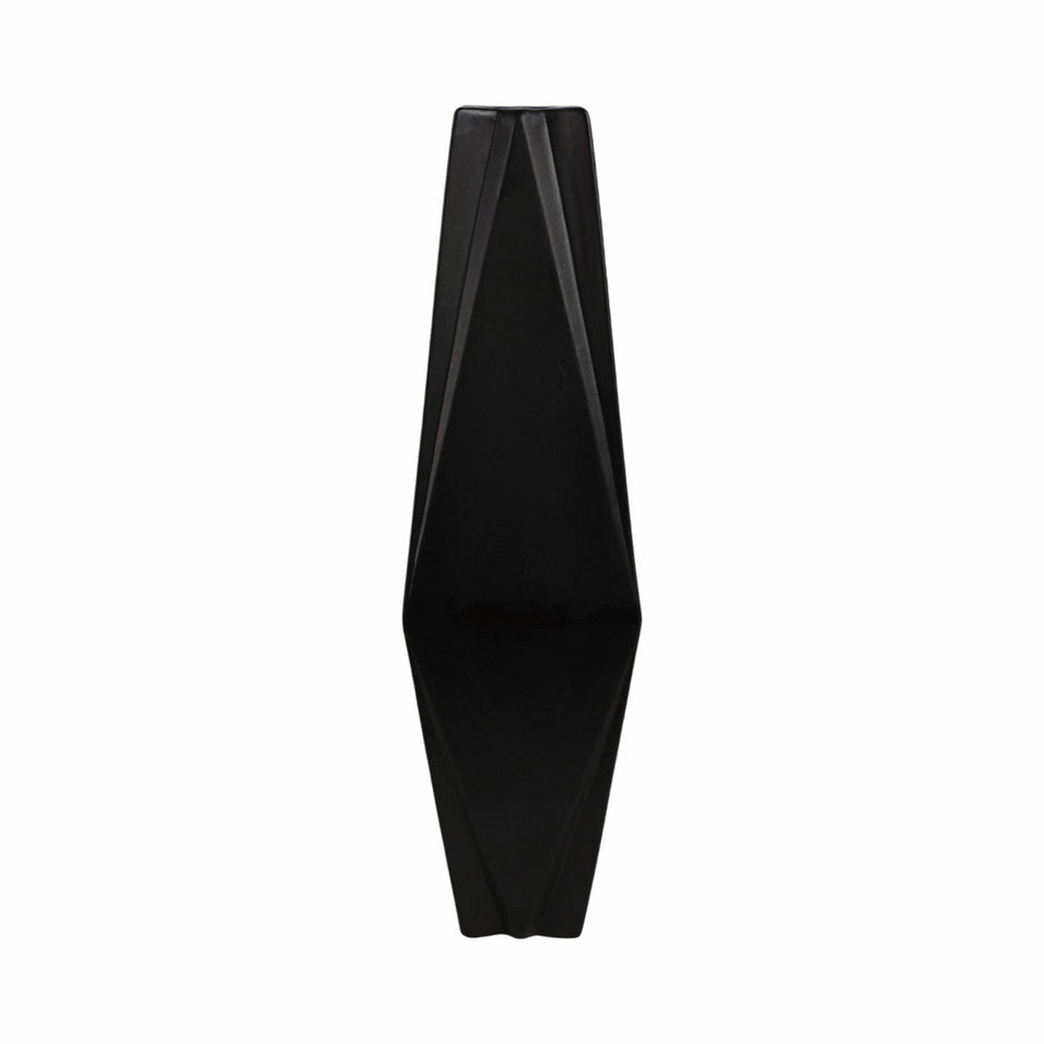 26" Bonney Medium Black Cer Vase