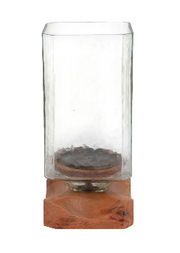 Greercliff Brown Hurricane Candle 11"(in)