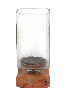 Greercliff Brown Hurricane Candle 11"(in)