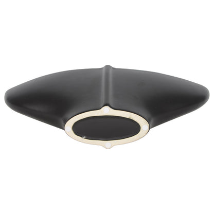 Lámpara de mesa de mármol Odina de 27 pulgadas, color negro y blanco