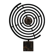 Lámpara de mesa de mármol Odina de 27 pulgadas, color negro y blanco
