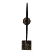 Lámpara de mesa de mármol Odina de 27 pulgadas, color negro y blanco