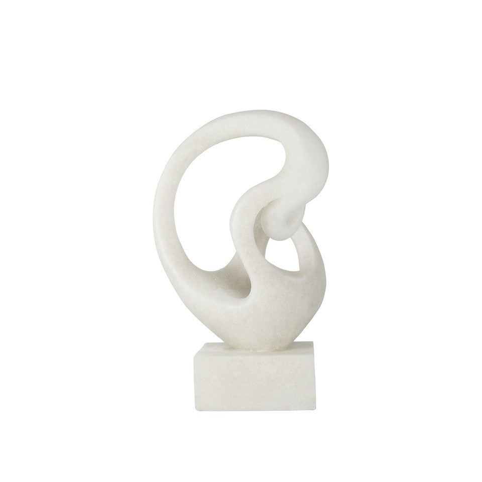 Lámpara de mesa de mármol Odina de 27 pulgadas, color negro y blanco