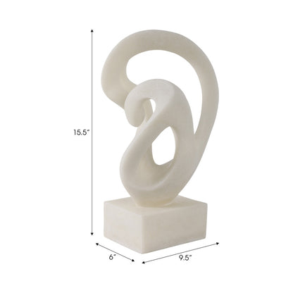 Lámpara de mesa de mármol Odina de 27 pulgadas, color negro y blanco