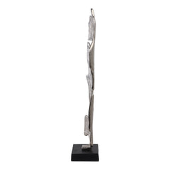 Lámpara de mesa de mármol Odina de 27 pulgadas, color negro y blanco