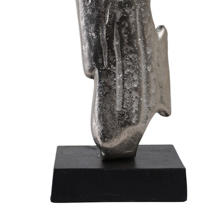 Lámpara de mesa de mármol Odina de 27 pulgadas, color negro y blanco