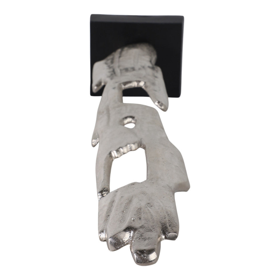 Lámpara de mesa de mármol Odina de 27 pulgadas, color negro y blanco